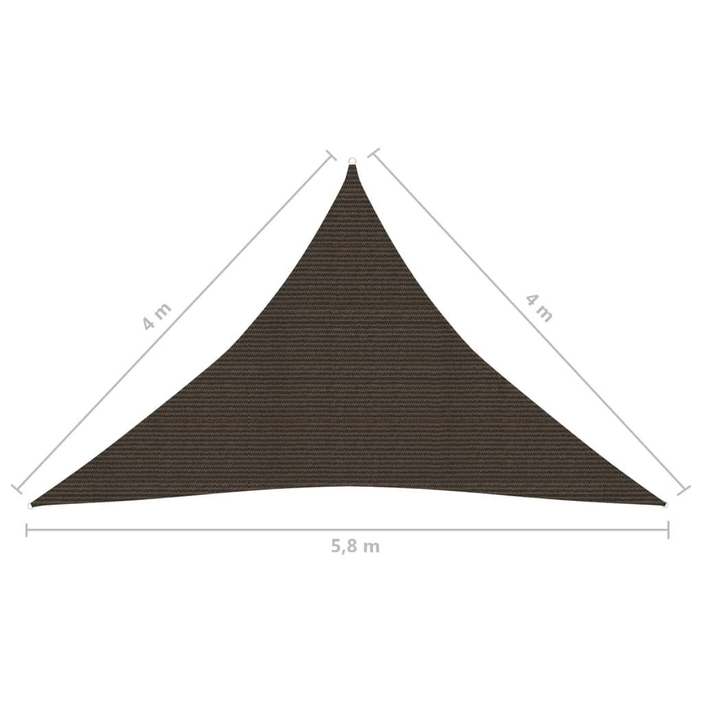 Vela Parasole 160 g/mq Marrone 4x4x5,8 m in HDPE cod 9354