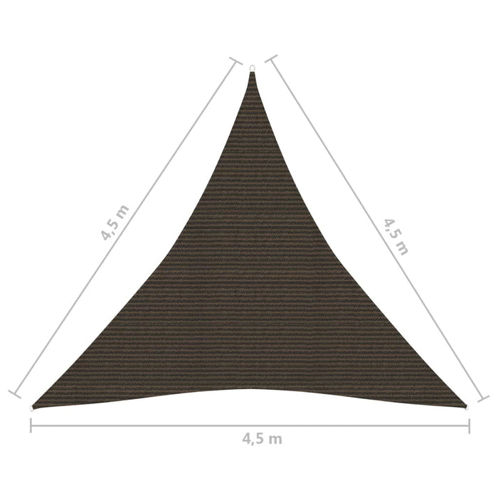 Vela Parasole 160 g/m² Marrone 4,5x4,5x4,5 m in HDPE