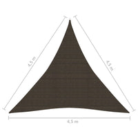 Vela Parasole 160 g/m² Marrone 4,5x4,5x4,5 m in HDPE 311810