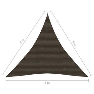 Vela Parasole 160 g/m² Marrone 5x5x5 m in HDPE