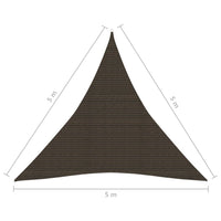 Vela Parasole 160 g/mq Marrone 5x5x5 m in HDPE cod 9346