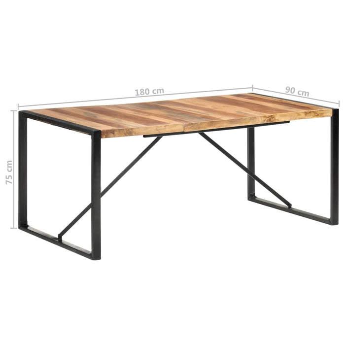 Tavolo da Pranzo 180x90x75 cm Legno Massello Finitura Sheesham