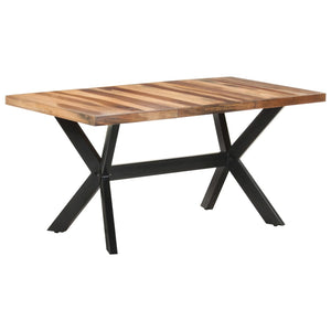 Tavolo da Pranzo 160x80x75 cm Legno Massello con Finitura Ambra 321547