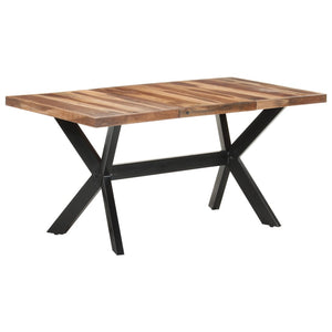 Tavolo da Pranzo 160x80x75 cm Legno Massello con Finitura Ambra 321547