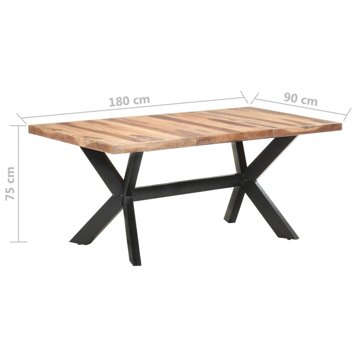 Tavolo da Pranzo 180x90x75 cm Legno Massello con Finitura Miele cod mxl 7786