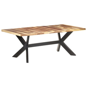 Tavolo da Pranzo 200x100x75cm Legno Massello con Finitura Miele 321549