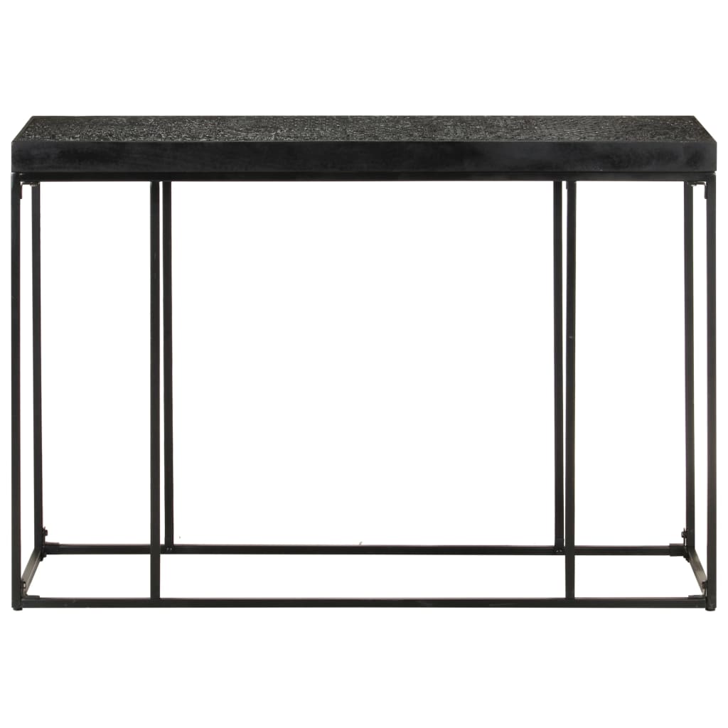 Tavolo Consolle Nero 110x35x76 cm Massello di Acacia e Mango cod mxl 54879