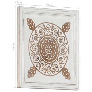 Pannelli Murali Intagliati 2 pz in MDF 40x40x1,5 cm 