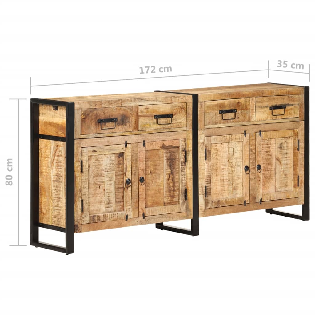 Credenza 172x35x80 cm in Legno Massello di Mango cod mxl 64760