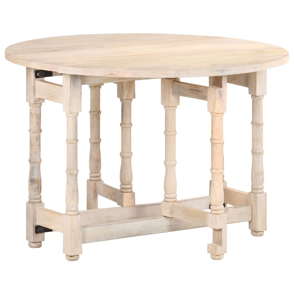 Tavolo da Pranzo Rotondo 110x76 cm in Legno Massello di Mango  cod mxl 12694