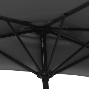 Ombrellone Balcone Palo in Alluminio Nero 270x144x222cm a Metà 312500