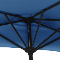 Ombrellone Balcone Palo in Alluminio Blu 270x135x245 cm a Metà