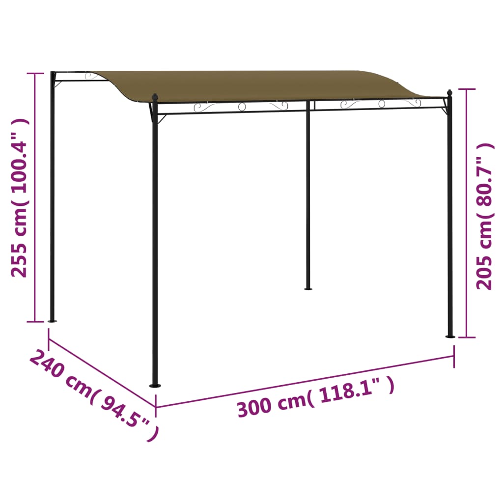 Tendalino Parasole 3x2,5 m Grigio Talpa 180 g/m² cod mxl 66367