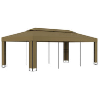 Gazebo con Tetto Doppio 3x6 m Grigio Talpa 180 g/m² 312219