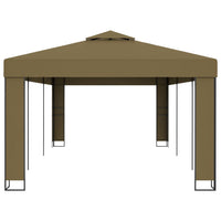 Gazebo con Tetto Doppio 3x6 m Grigio Talpa 180 g/m² 312219