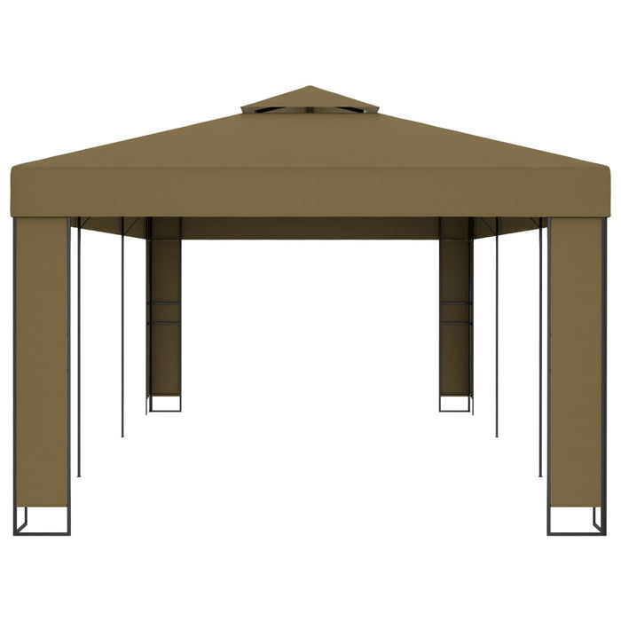 Gazebo con Tetto Doppio 3x6 m Grigio Talpa 180 g/m² 312219