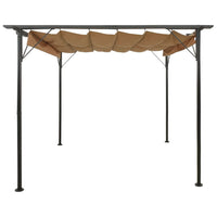 Pergola con Tetto Retrattile Talpa 3x3m in Acciaio 180 g/m² cod mxl 76841