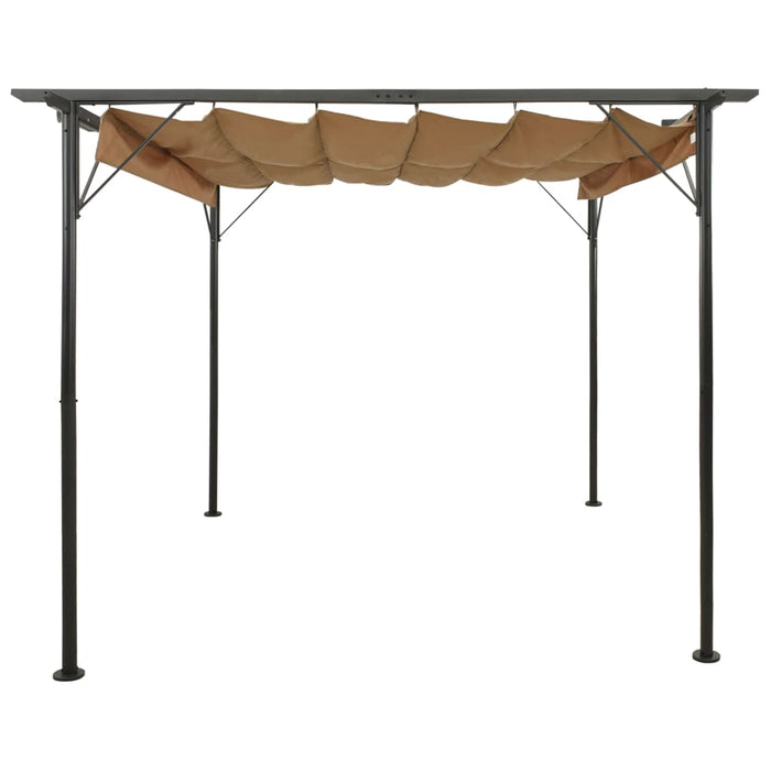 Pergola con Tetto Retrattile Talpa 3x3m in Acciaio 180 g/m² 312227