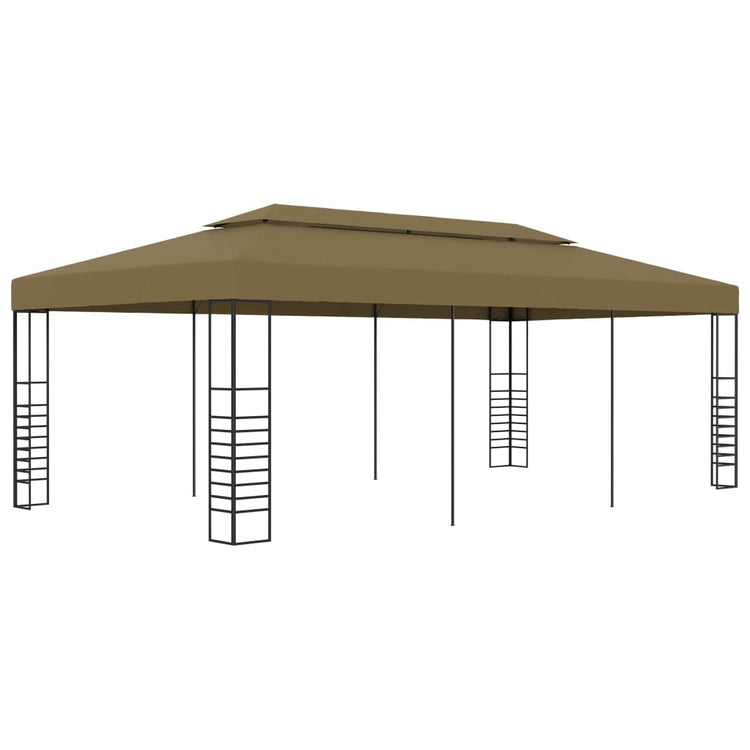 Gazebo da Giardino 6x3x2,7 m Grigio Talpa 180 g/m² 312230