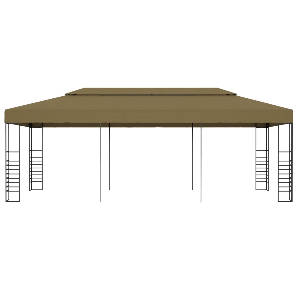 Gazebo da Giardino 6x3x2,7 m Grigio Talpa 180 g/m² 312230