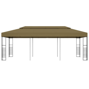 Gazebo da Giardino 6x3x2,7 m Grigio Talpa 180 g/m² 312230