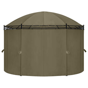 Gazebo con Tende 520x349x255 cm Grigio Talpa 180 g/m² 312231