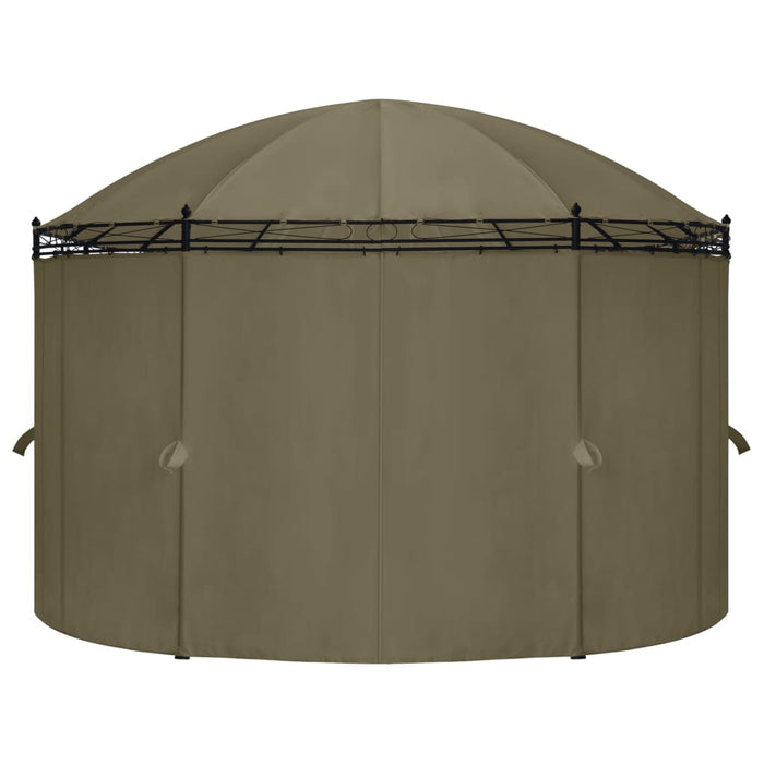 Gazebo con Tende 520x349x255 cm Grigio Talpa 180 g/m² 312231