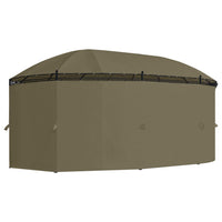 Gazebo con Tende 520x349x255 cm Grigio Talpa 180 g/m² 312231