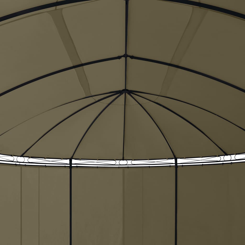 Gazebo con Tende 520x349x255 cm Grigio Talpa 180 g/m² 312231