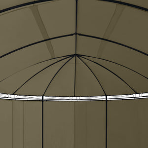 Gazebo con Tende 520x349x255 cm Grigio Talpa 180 g/m² 312231