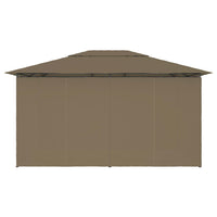 Gazebo da Giardino con Tende 4x3 m Grigio Talpa 180 g/m² 312232