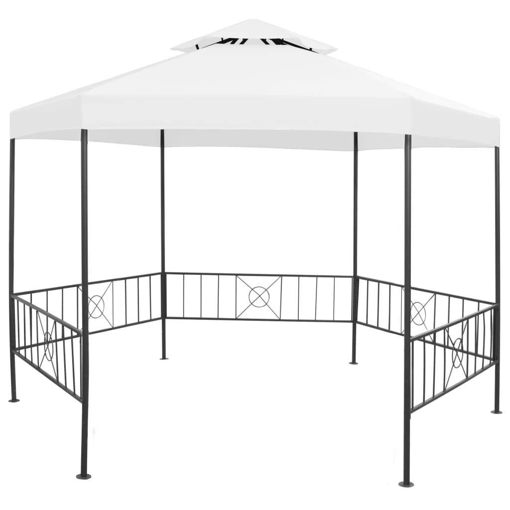 Gazebo da Giardino 323x275x265 cm Bianco 180 g/m² cod mxl 66101