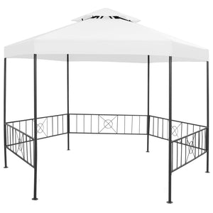 Gazebo da Giardino 323x275x265 cm Bianco 180 g/m² cod mxl 66101