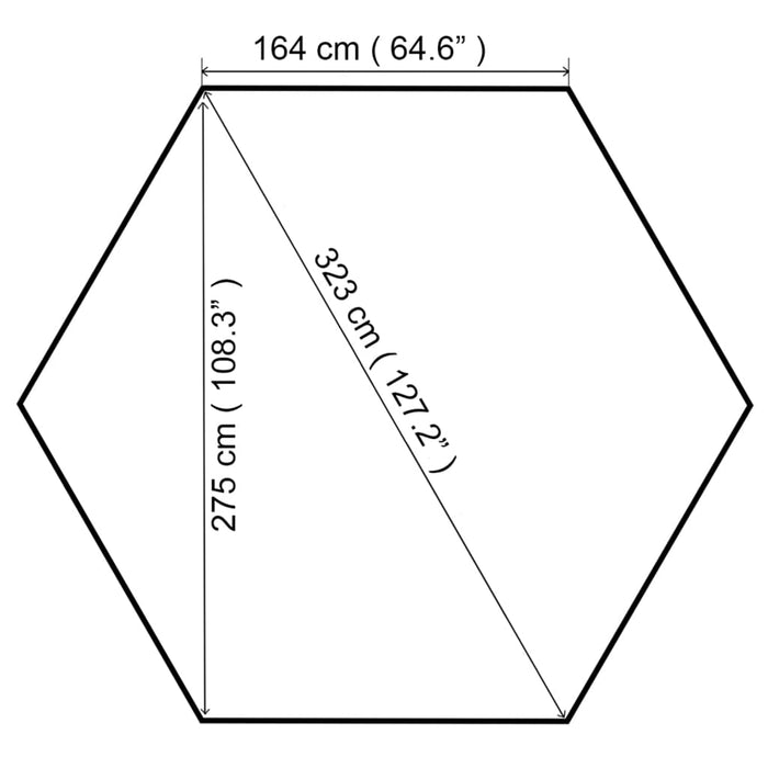 Gazebo da Giardino 323x275x265 cm Bianco 180 g/m² cod mxl 66101