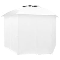 Gazebo da Giardino con Tende 360x312x265 cm Bianco 180 g/m² cod mxl 65920