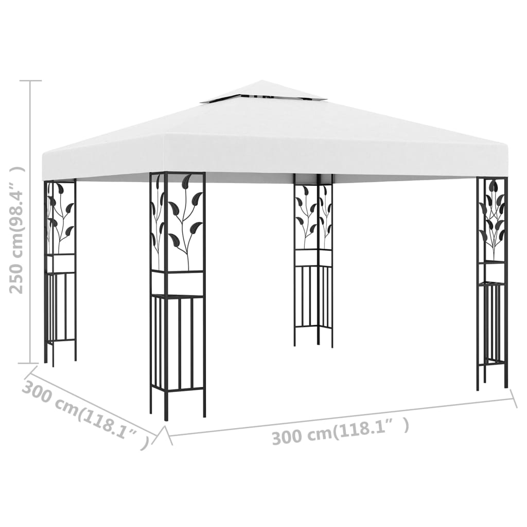 Gazebo 3x3 m Bianco 180 g/m² 312242