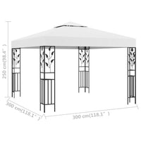 Gazebo 3x3 m Bianco 180 g/m² 312242