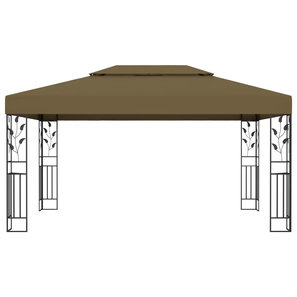 Gazebo con Tetto Doppio 3x4 m Grigio Talpa 180 g/m² cod mxl 66246