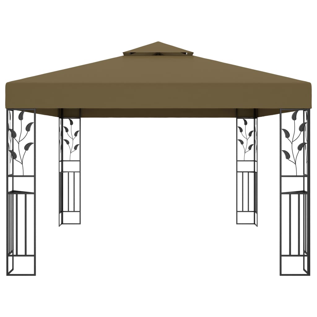 Gazebo con Tetto Doppio 3x4 m Grigio Talpa 180 g/m² cod mxl 66246