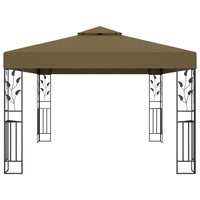 Gazebo con Tetto Doppio 3x4 m Grigio Talpa 180 g/m² 312244