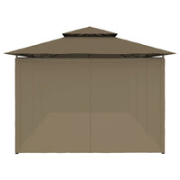 Gazebo con Tende 600x298x270 cm Grigio Talpa 180 g/m² 312247