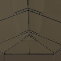 Gazebo con Tende 600x298x270 cm Grigio Talpa 180 g/m² 312247