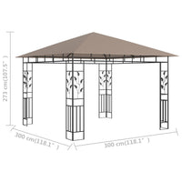 Gazebo con Zanzariera 3x3x2,73 m Talpa 180 g/m² 312251