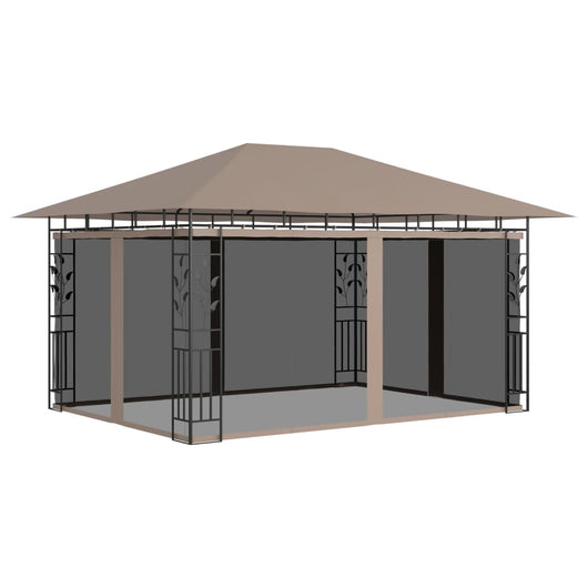 Gazebo con Zanzariera 4x3x2,73 m Talpa 180 g/m² 312252