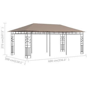 Gazebo con Zanzariera 6x3x2,73 m Talpa 180 g/m² 312253