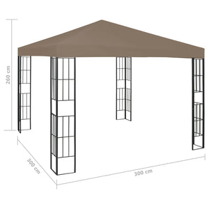 Gazebo 3x3 m Grigio Talpa 312257