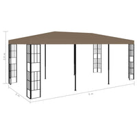 Gazebo 6x3 m Grigio Talpa 312259