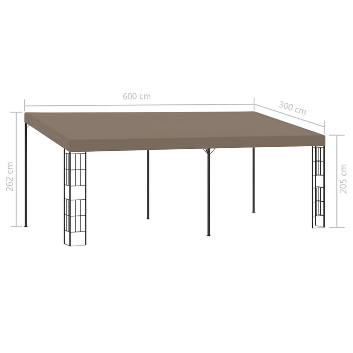 Gazebo a Parete 6x3 m Talpa in Tessuto cod mxl 65921