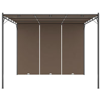 Gazebo da Giardino con Tenda Laterale 3x3x2,25 m Talpa cod mxl 66028