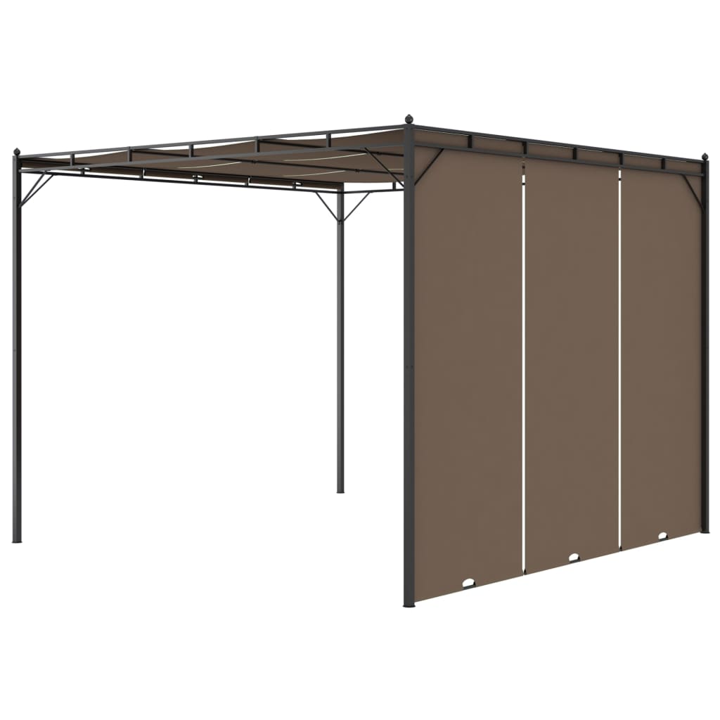 Gazebo da Giardino con Tenda Laterale 3x3x2,25 m Talpa cod mxl 66028